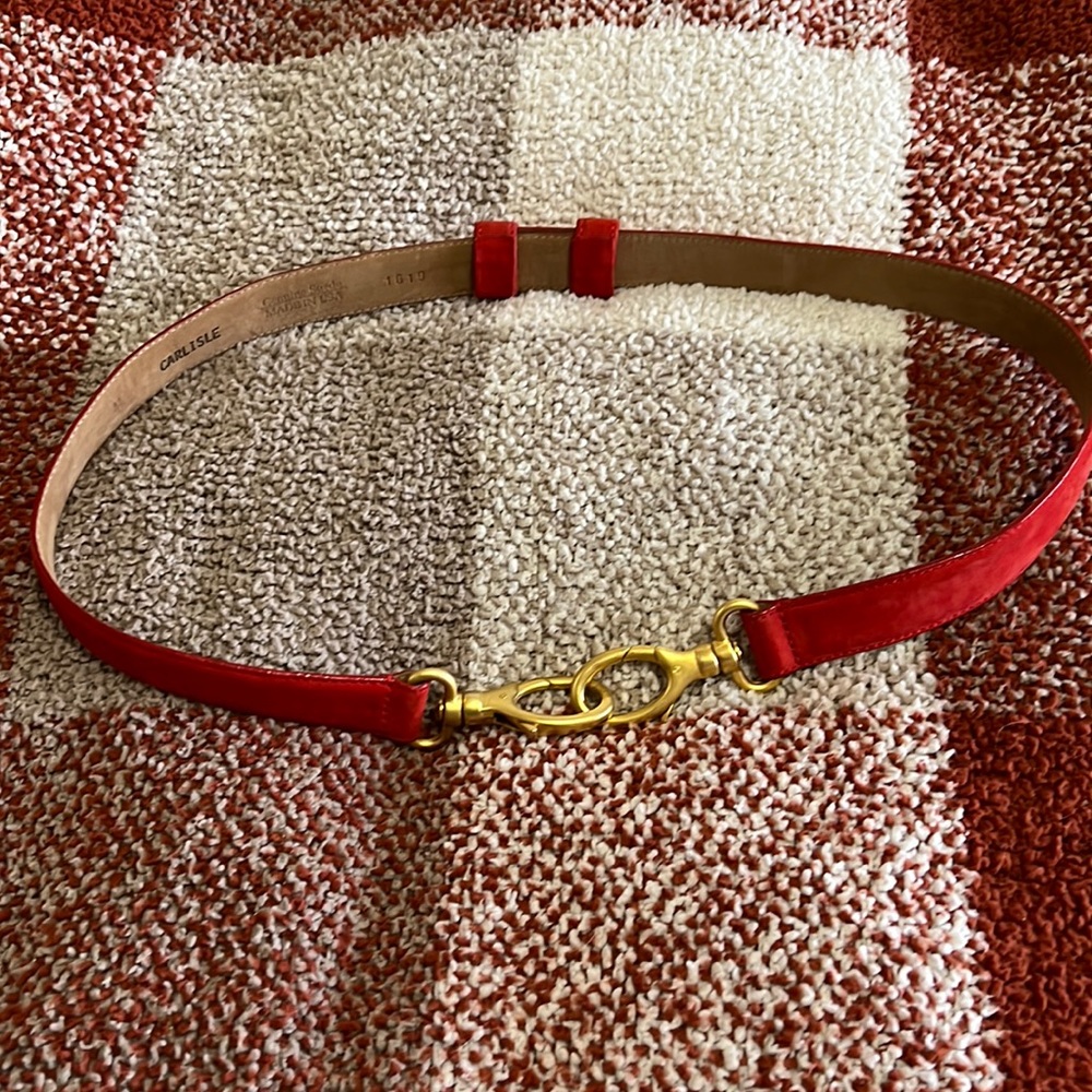 Carlisle Red Suede Belt